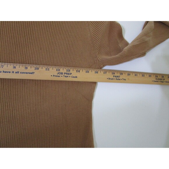 Jeanne Pierre Womens Turtle Neck Sweater Medium Gold Brown Vintage - Picture 8 of 11